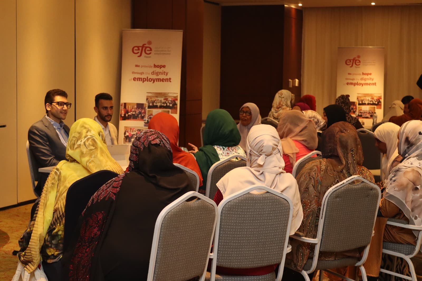 Employment Matchmaking Event community discussion session in Alexandria
